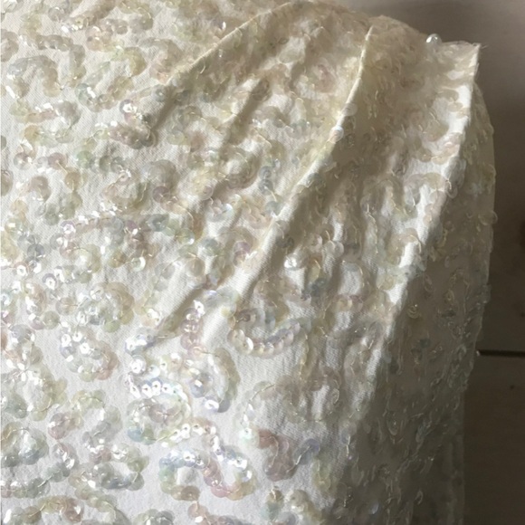 Vintage 1960s White Sequin Cocktail Dress - Picture 6 of 6
